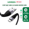 Cáp sạc và truyền dữ liệu cho điện thoại Android USB 2.0 sang Micro USB (hỗ trợ sạc nhanh 18W 5V-2.4A công nghệ sạc Quick Charge 3.0) dài 0.5-2m...