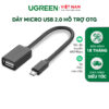 Dây Micro USB 2.0 OTG dạng tròn dài 12cm UGREEN US133