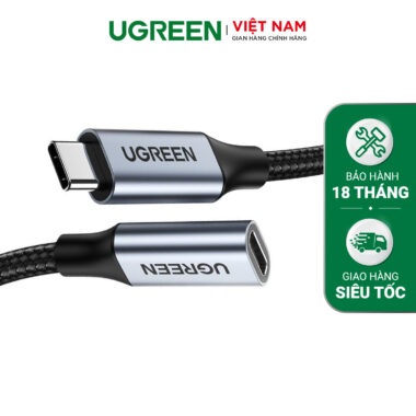 Dây nối dài Type-C UGREEN US372 - Tốc độ truyền 10Gbps - Hỗ trợ phân giải 4K@60Hz